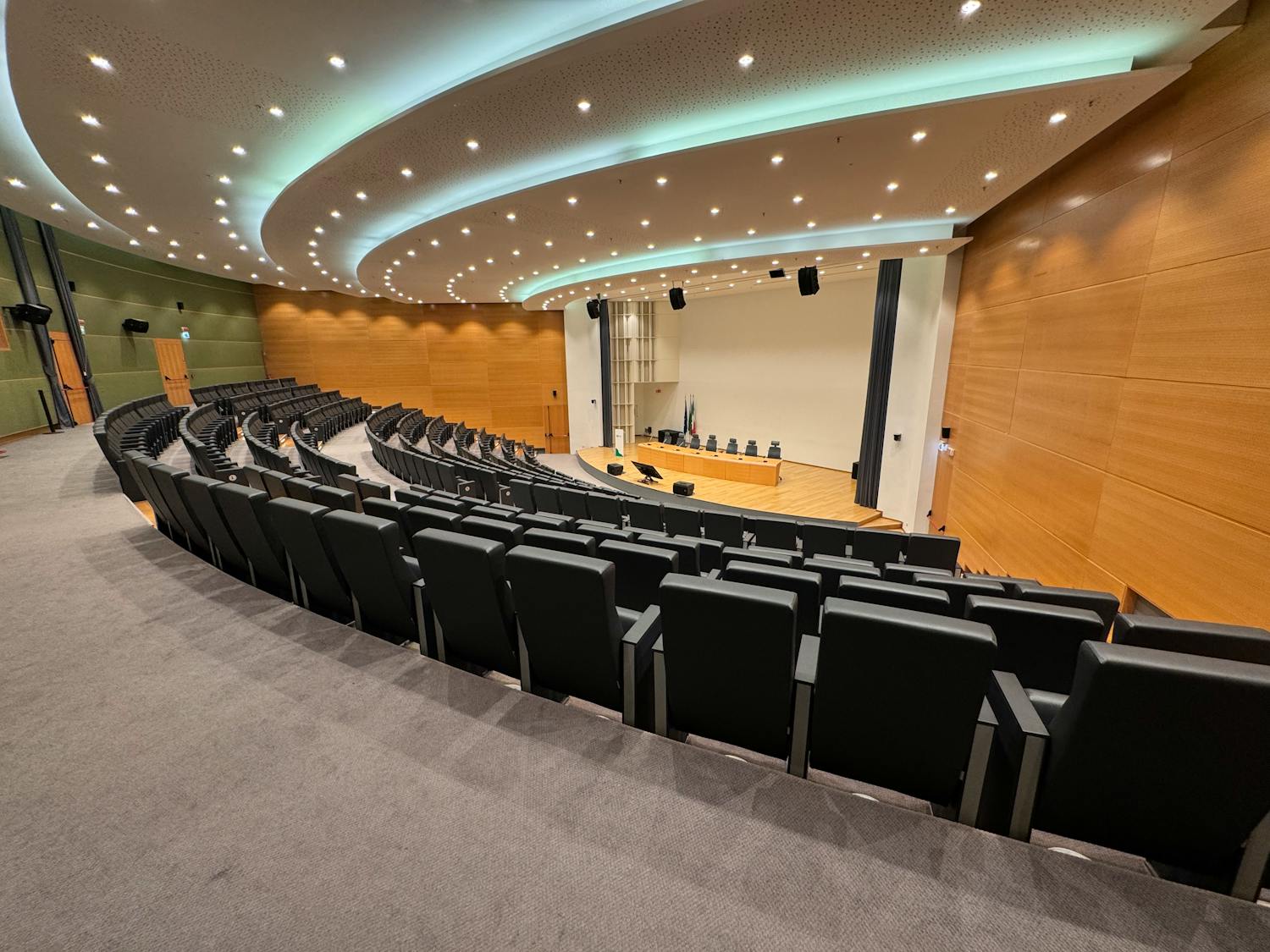 The main auditorium set for a conference