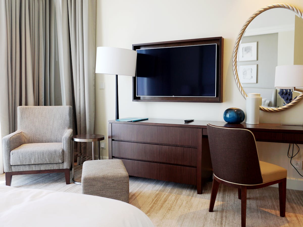 Comfortable en-suite guest room on the GNCC estate
